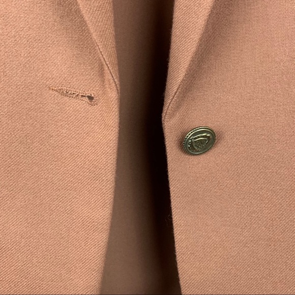 Vintage Lucia Tan One Button Embroidered Blazer - Picture 4 of 11